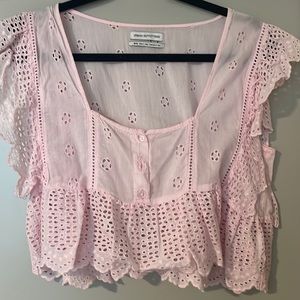 UO Pink Cropped Top